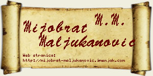 Mijobrat Maljukanović vizit kartica